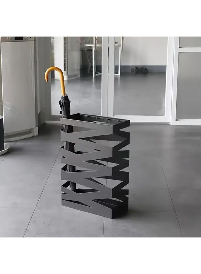 Large Capacity Iron Umbrella Stand Sturdy Metal Holder For Home Hotel Office - Image 4